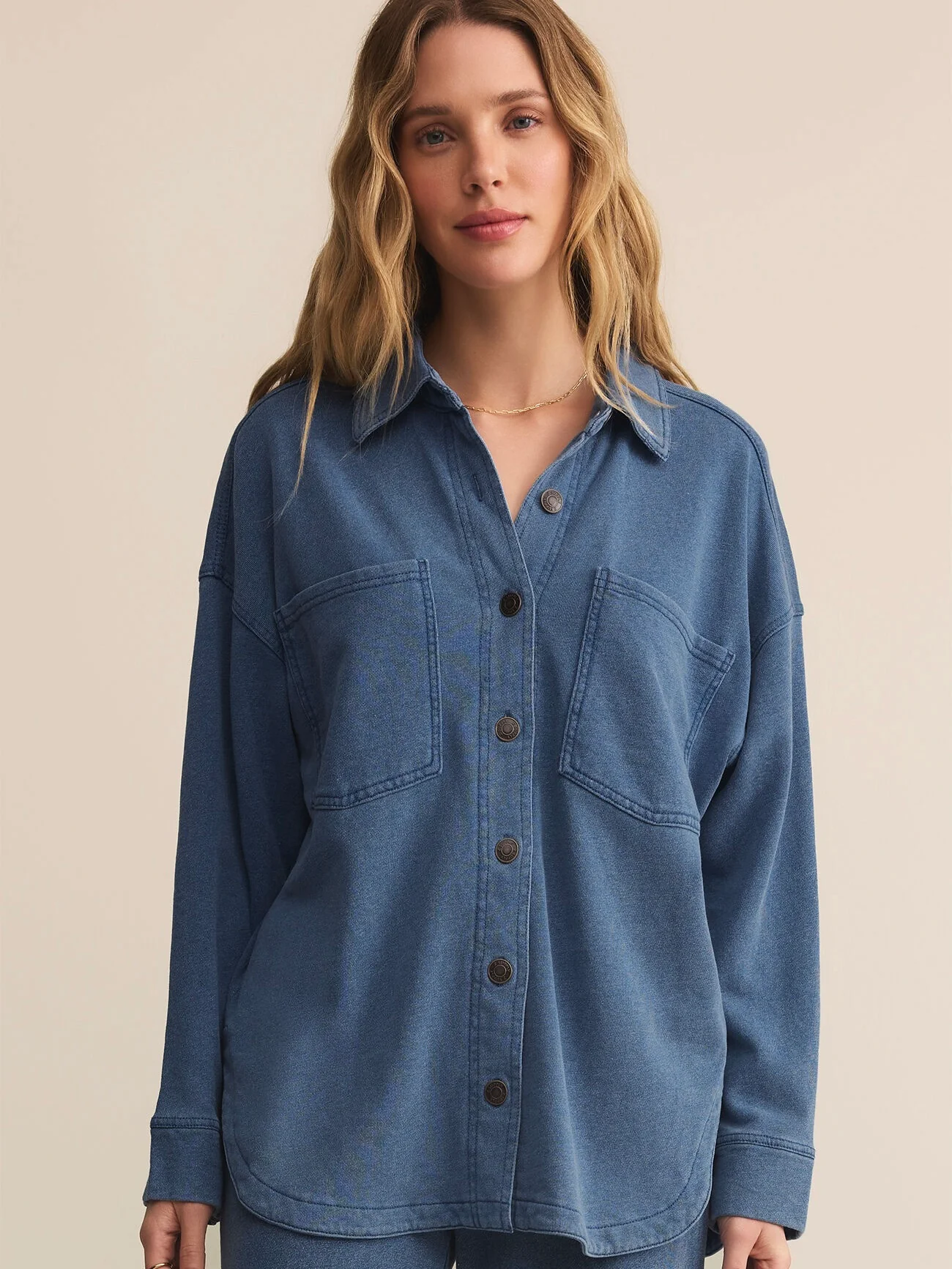 Z Supply All Day Knit Denim Jacket - Image 3