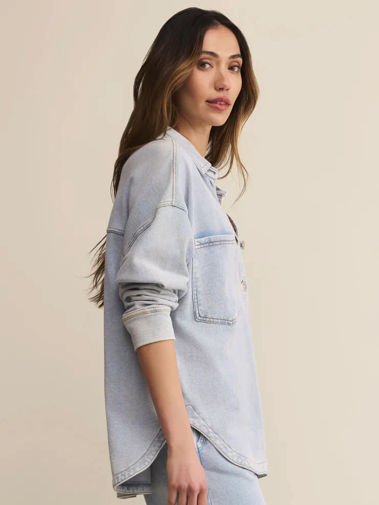 Z Supply All Day Knit Denim Jacket - Image 4