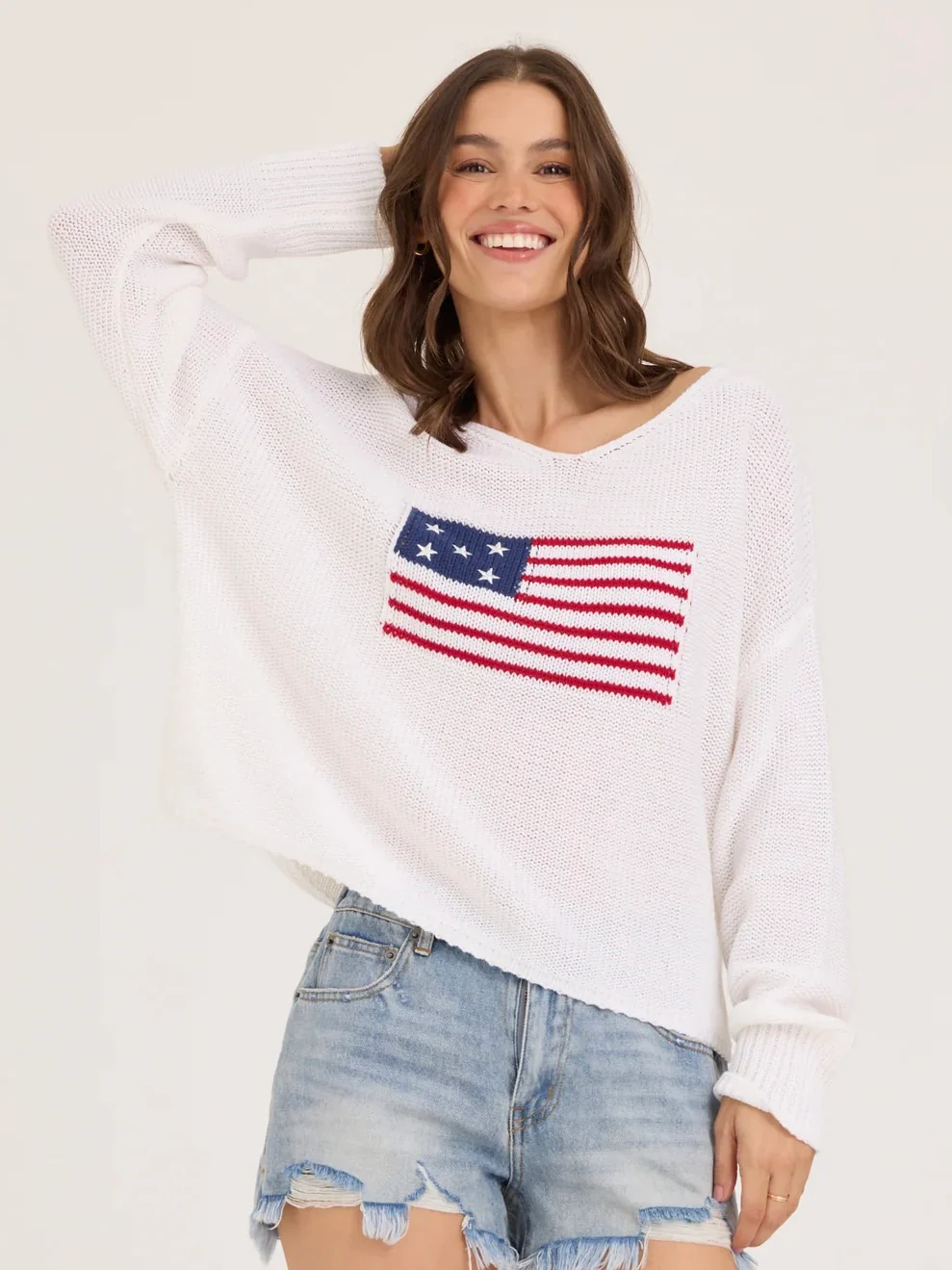 American Flag Graphic Sweater - Image 2
