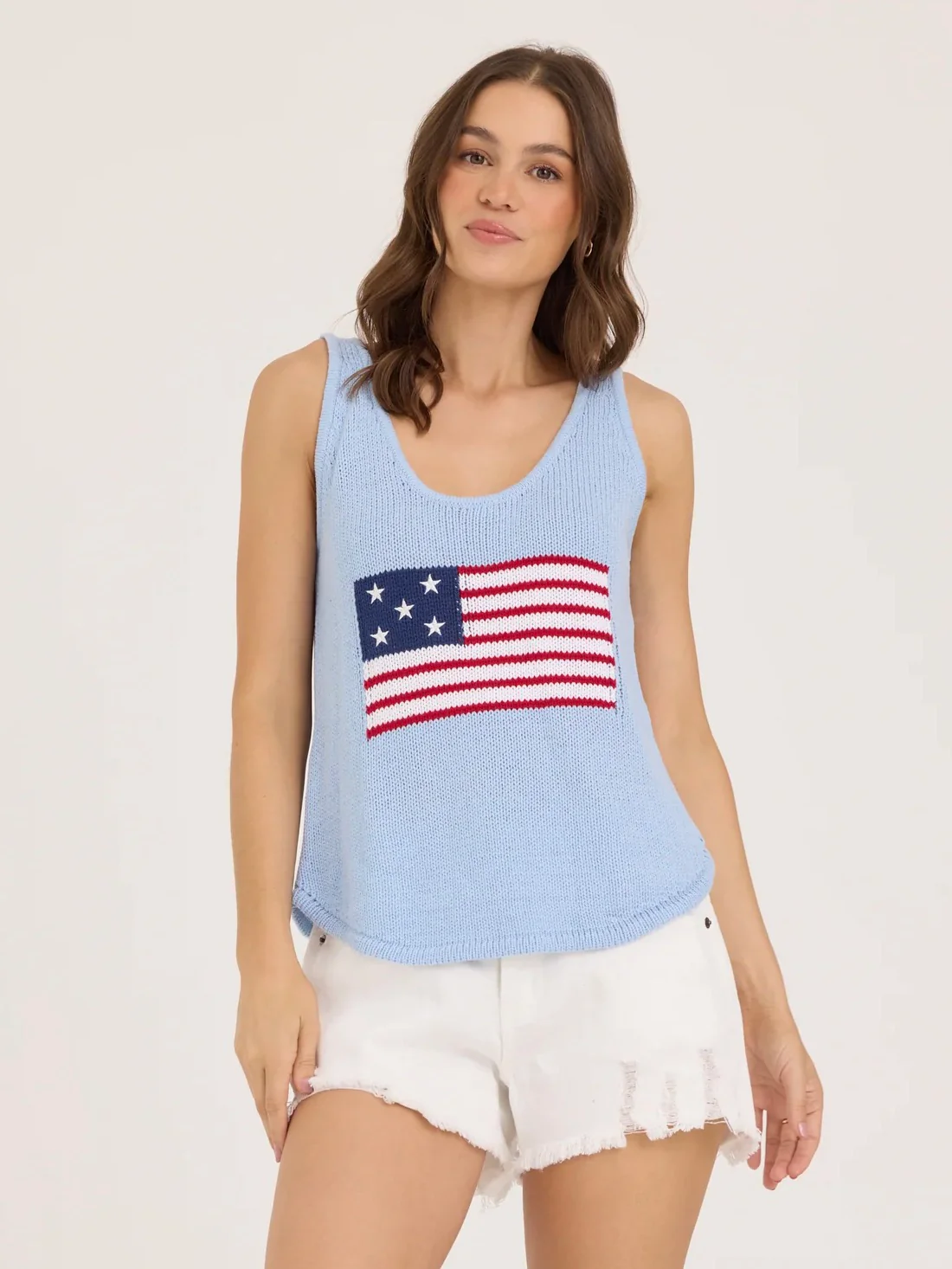 American Flag Graphic Sweater Tank - Image 5