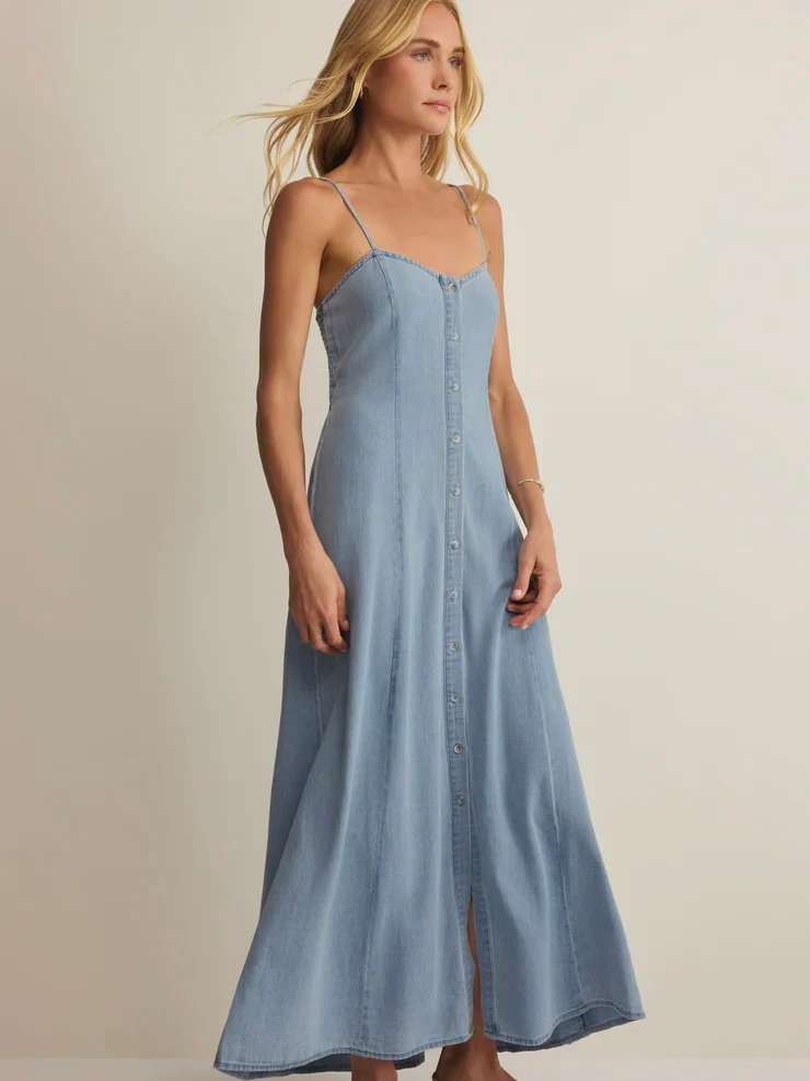 Z Supply Angel Eyes Twill Midi Dress - Image 2