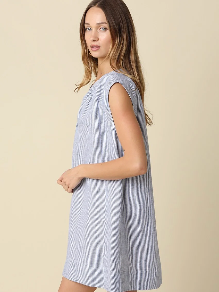 Avery Relaxed Linen Shift Dress - Image 2