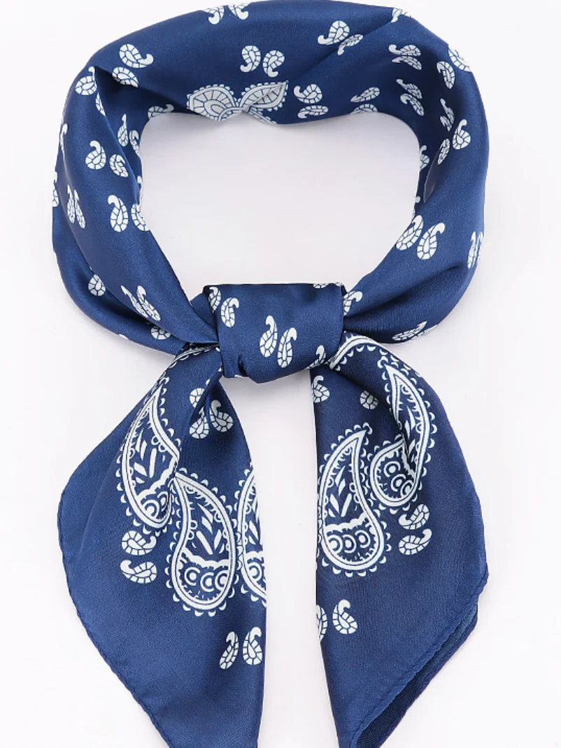 Bandana Print Silk Scarf