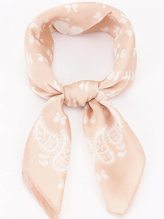 Bandana Print Silk Scarf - Image 2