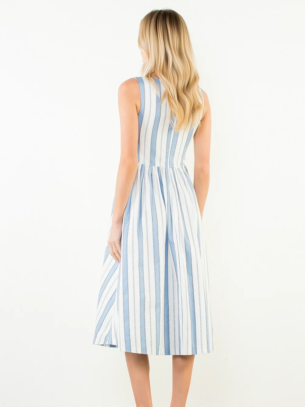 Becca Stripe Midi Dress - Image 3