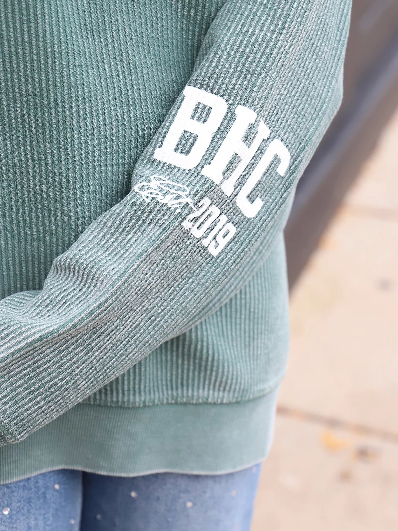 {Broken Hearts Club} Members Only Corded Crew - Image 4