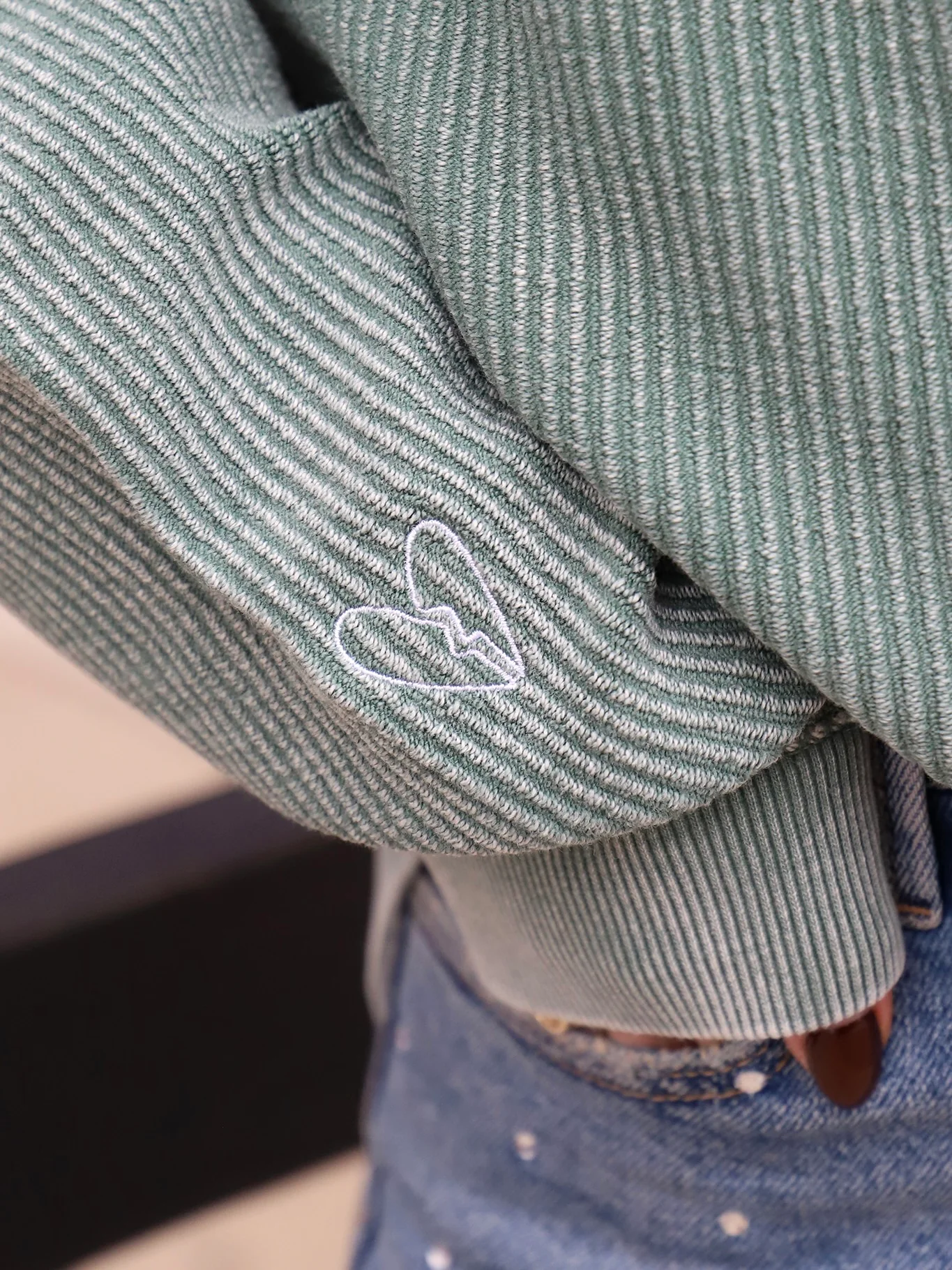 {Broken Hearts Club} Members Only Corded Crew - Image 5