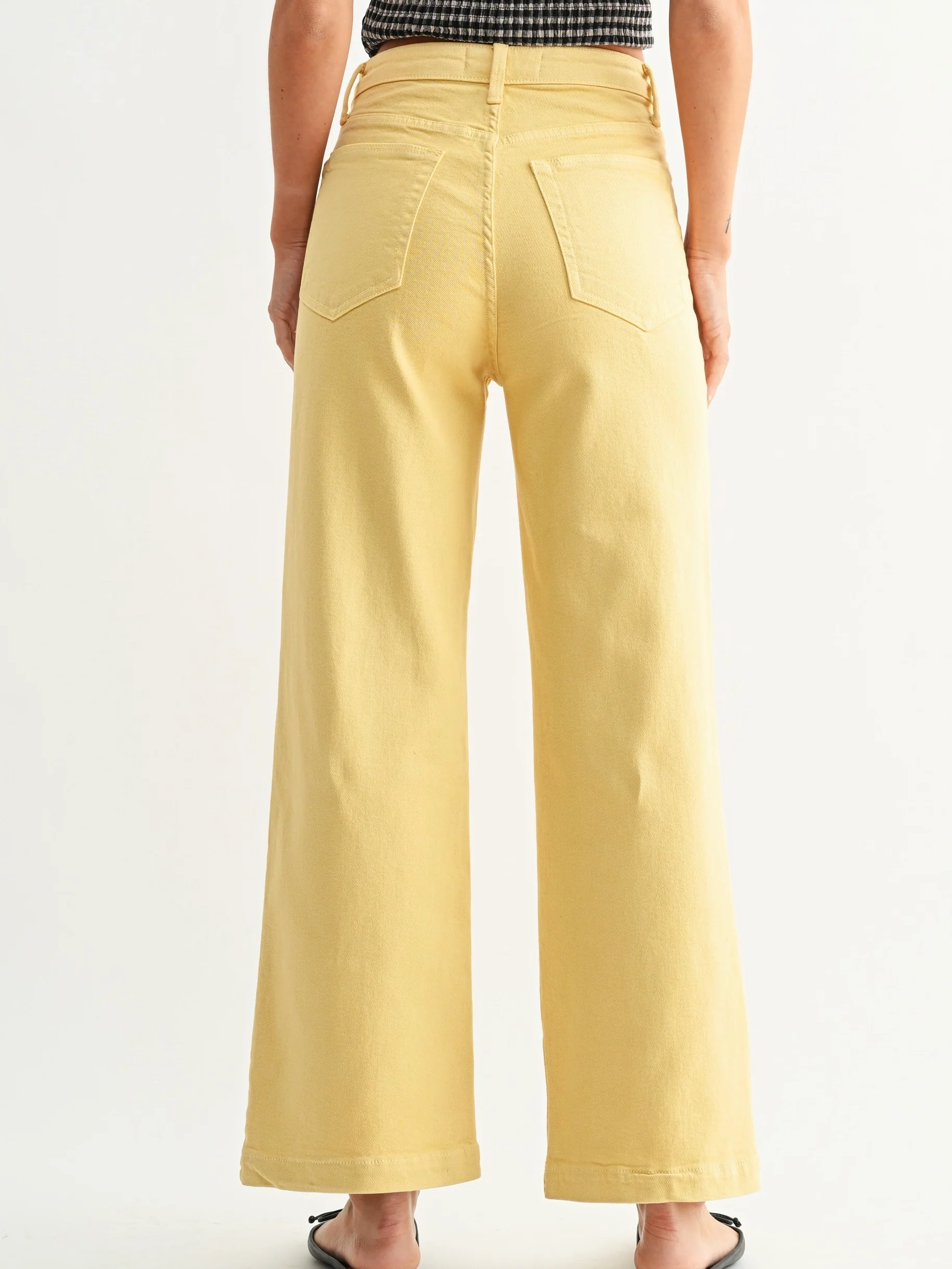 Just Black Denim : Patch Pocket Wide Leg Jean - Image 7