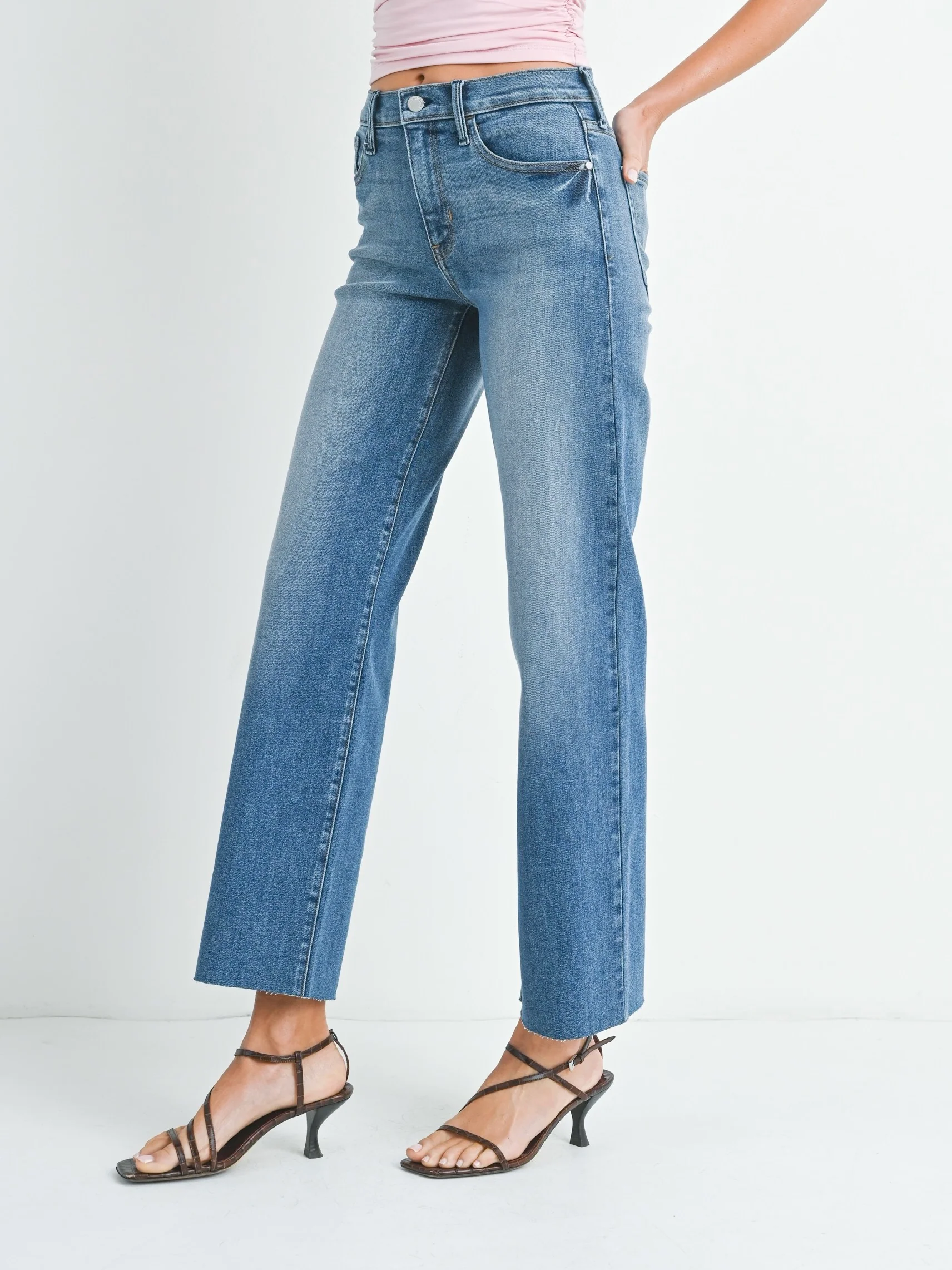 Just Black Denim : Slim Palazzo With Scissor Cut - Image 2