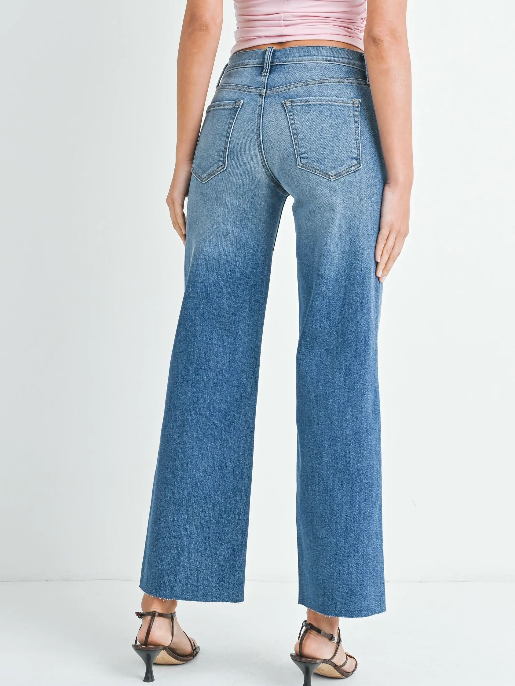 Just Black Denim : Slim Palazzo With Scissor Cut - Image 3