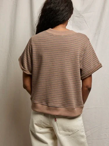 perfectwhitetee Briggs French Terry Stripe Sweatshirt - Image 4