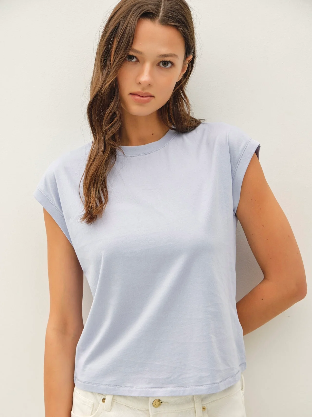 Cap Sleeve Crewneck Tee - Image 3