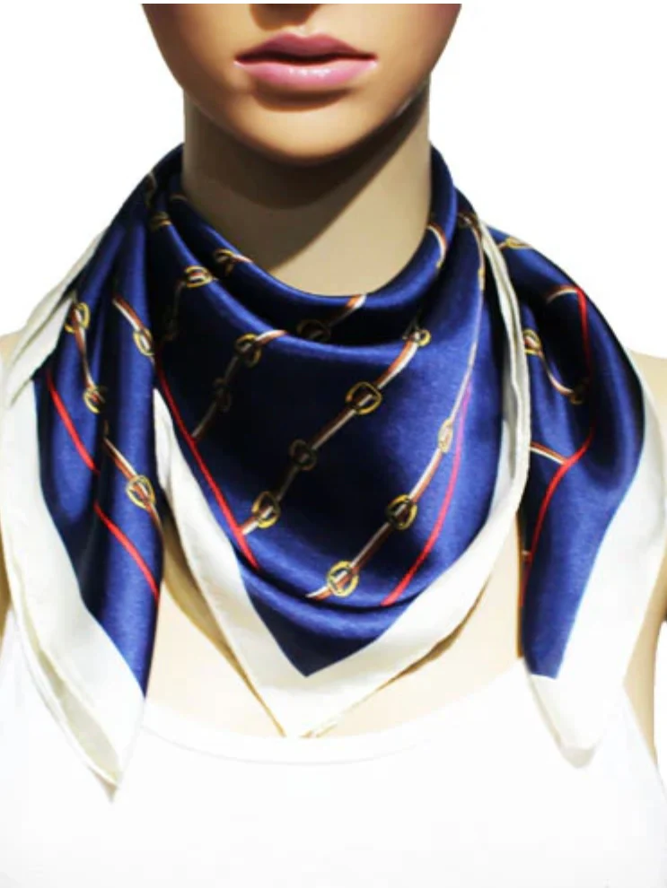 Chain Print Silk Scarf - Image 3