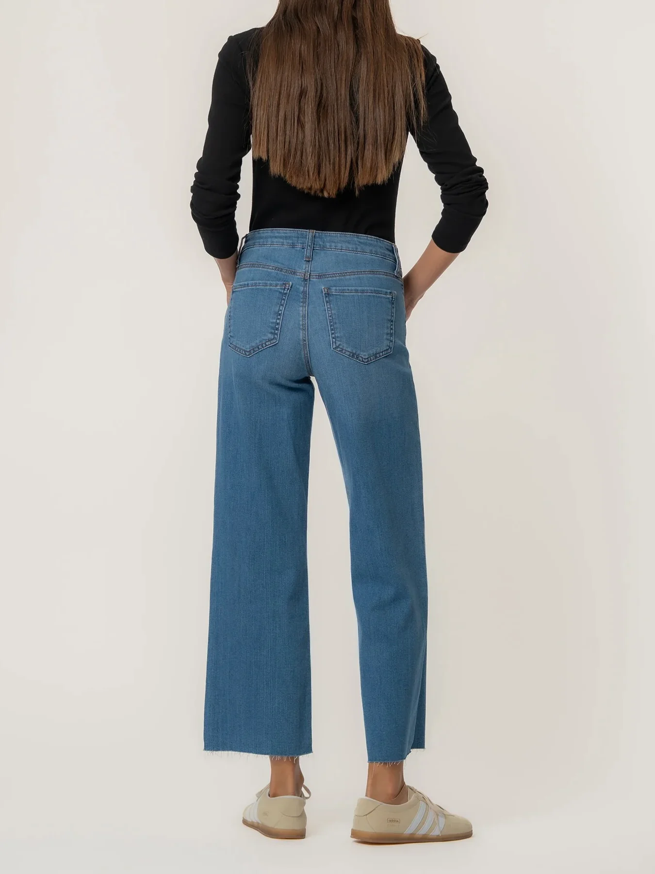 Kut Jeans : Charlotte High Rise Wide Leg with Raw Hem - Image 3