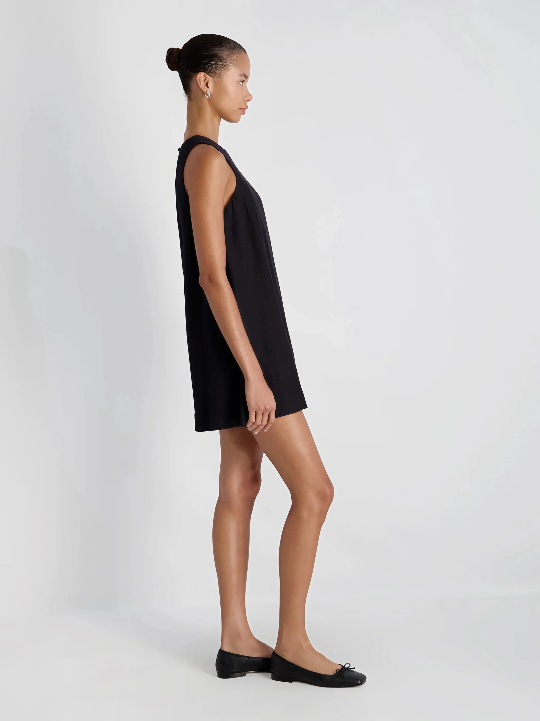 French Connection Cooper Linen Sleeveless Mini Dress - Image 3