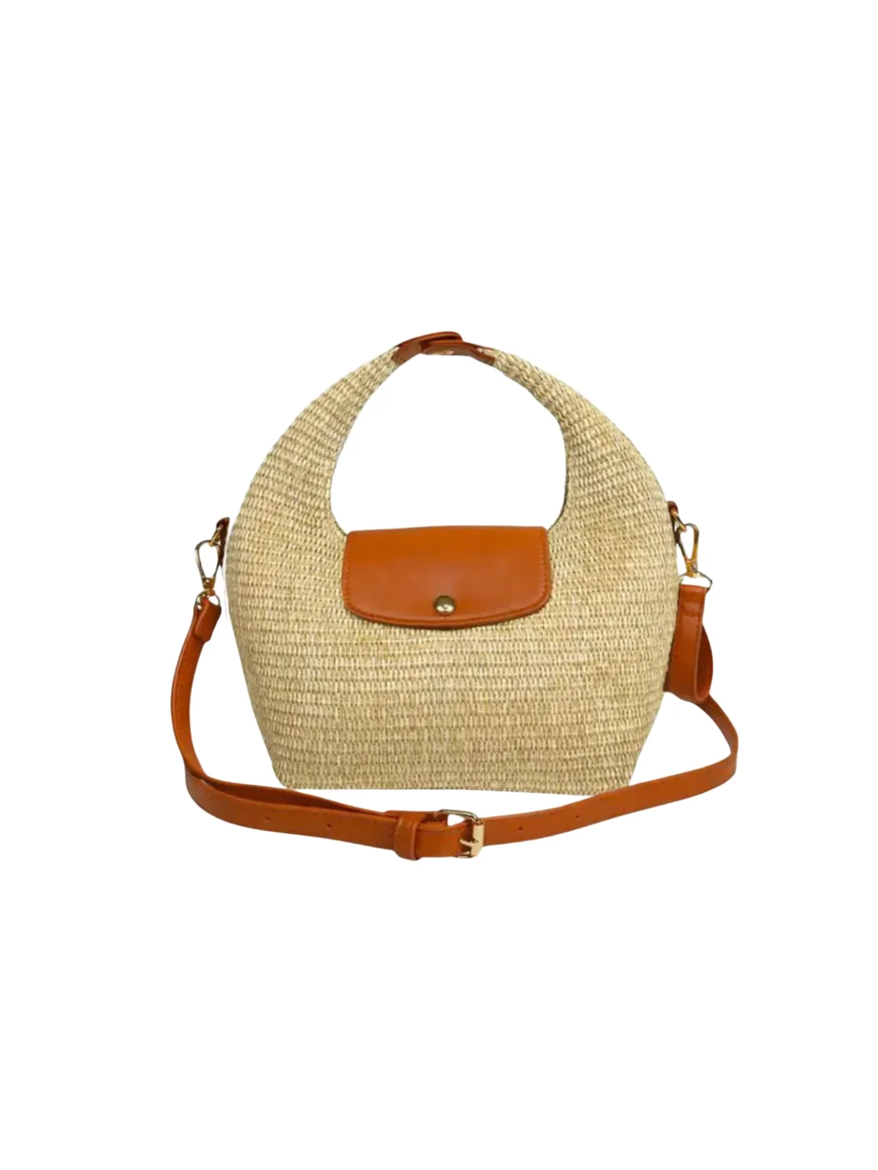 Courtney Raffia Satchel Crossbody