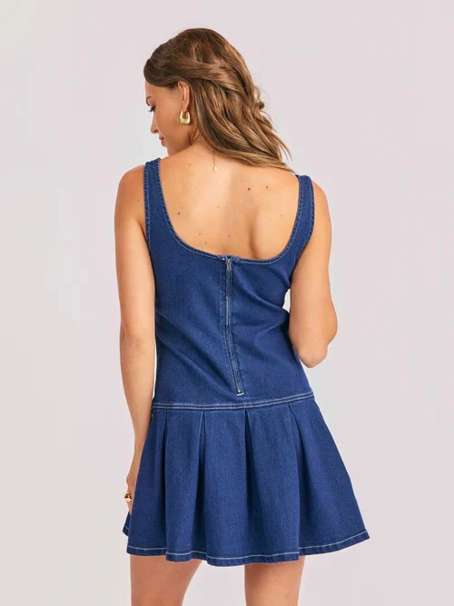 Cowgirl Denim Mini Dress - Image 2