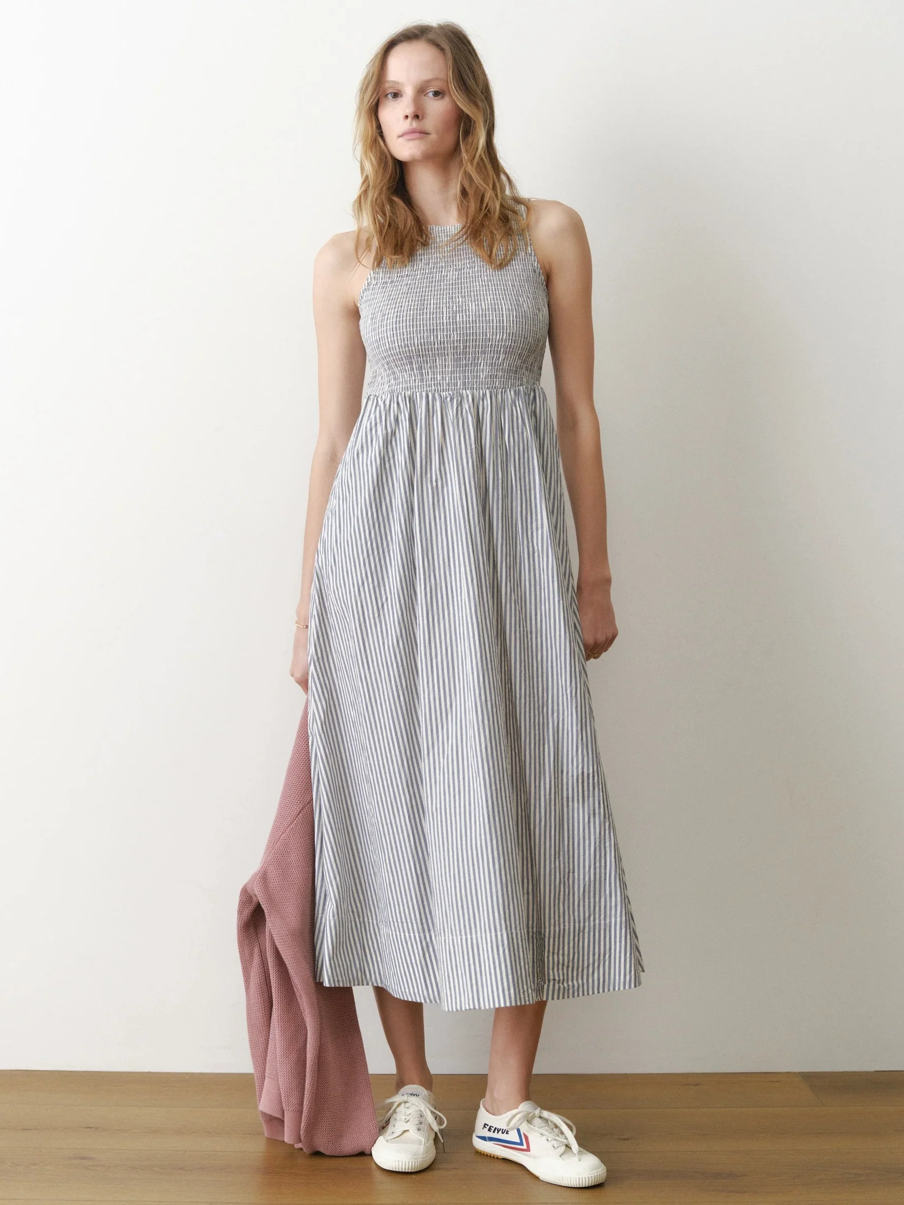 Marine Layer Darcy Poplin Smocked Dress