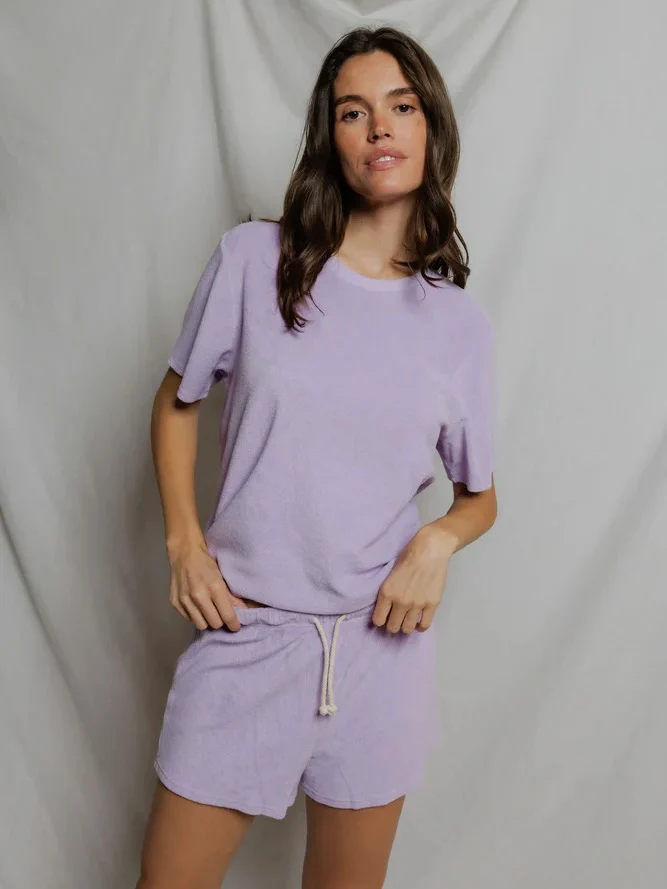 perfectwhitetee Donna Loop Terry Crew Tee