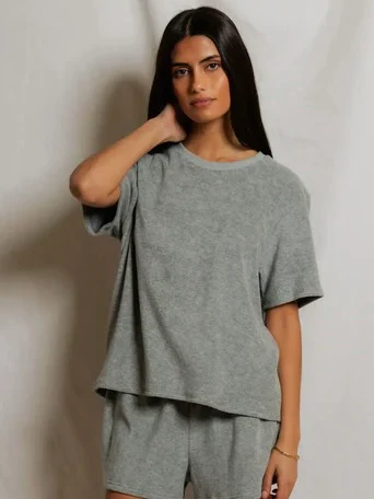perfectwhitetee Donna Loop Terry Crew Tee - Image 3