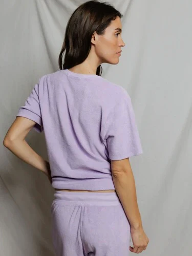 perfectwhitetee Donna Loop Terry Crew Tee - Image 4