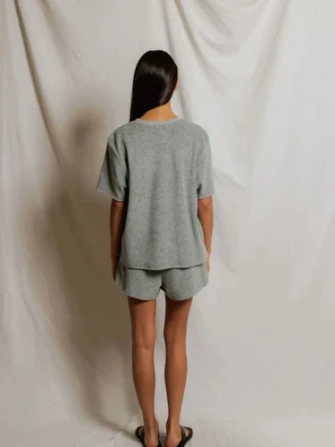 perfectwhitetee Donna Loop Terry Crew Tee - Image 6