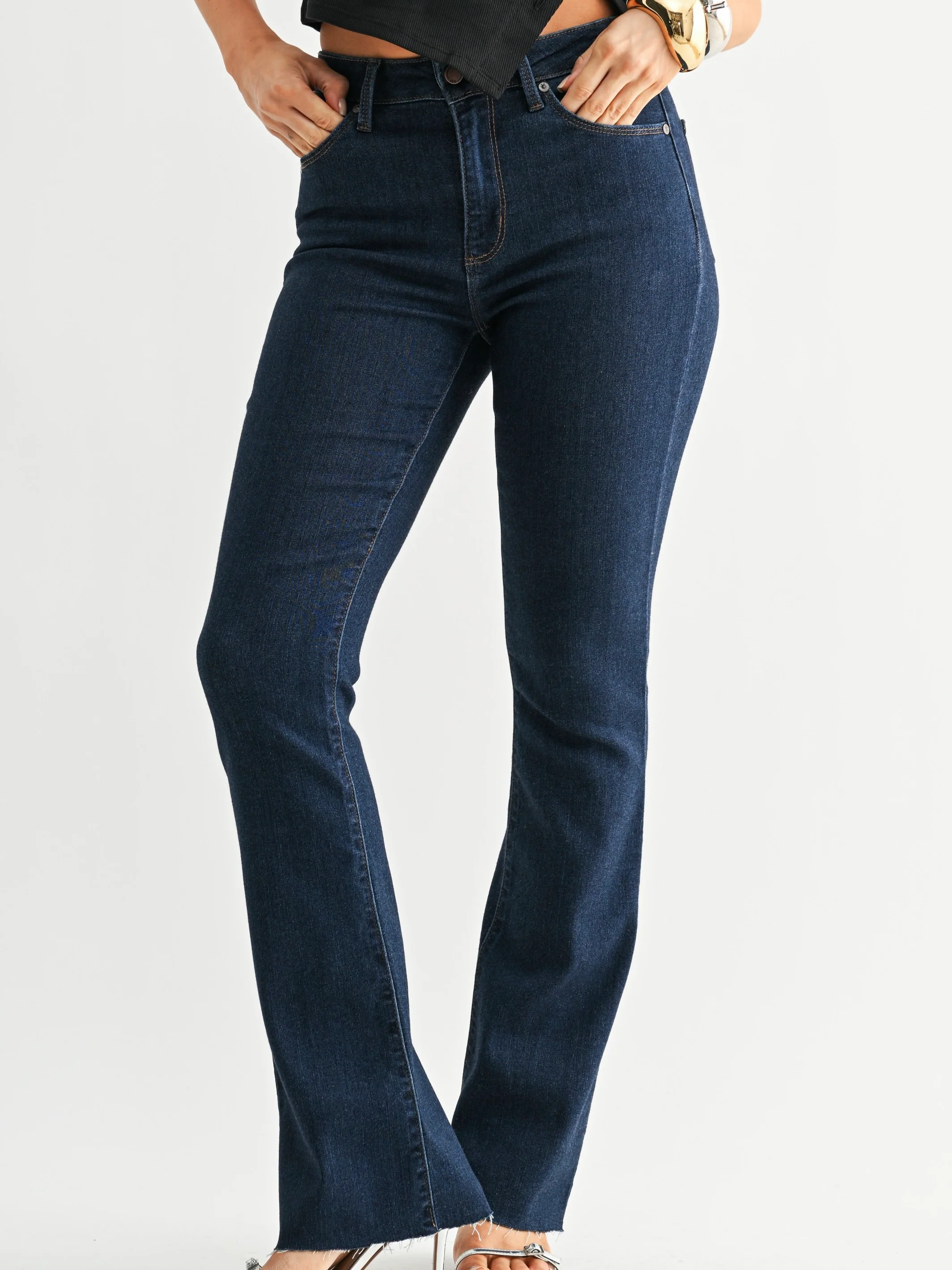Just Black Denim : Slim Bootcut with Scissor Cut