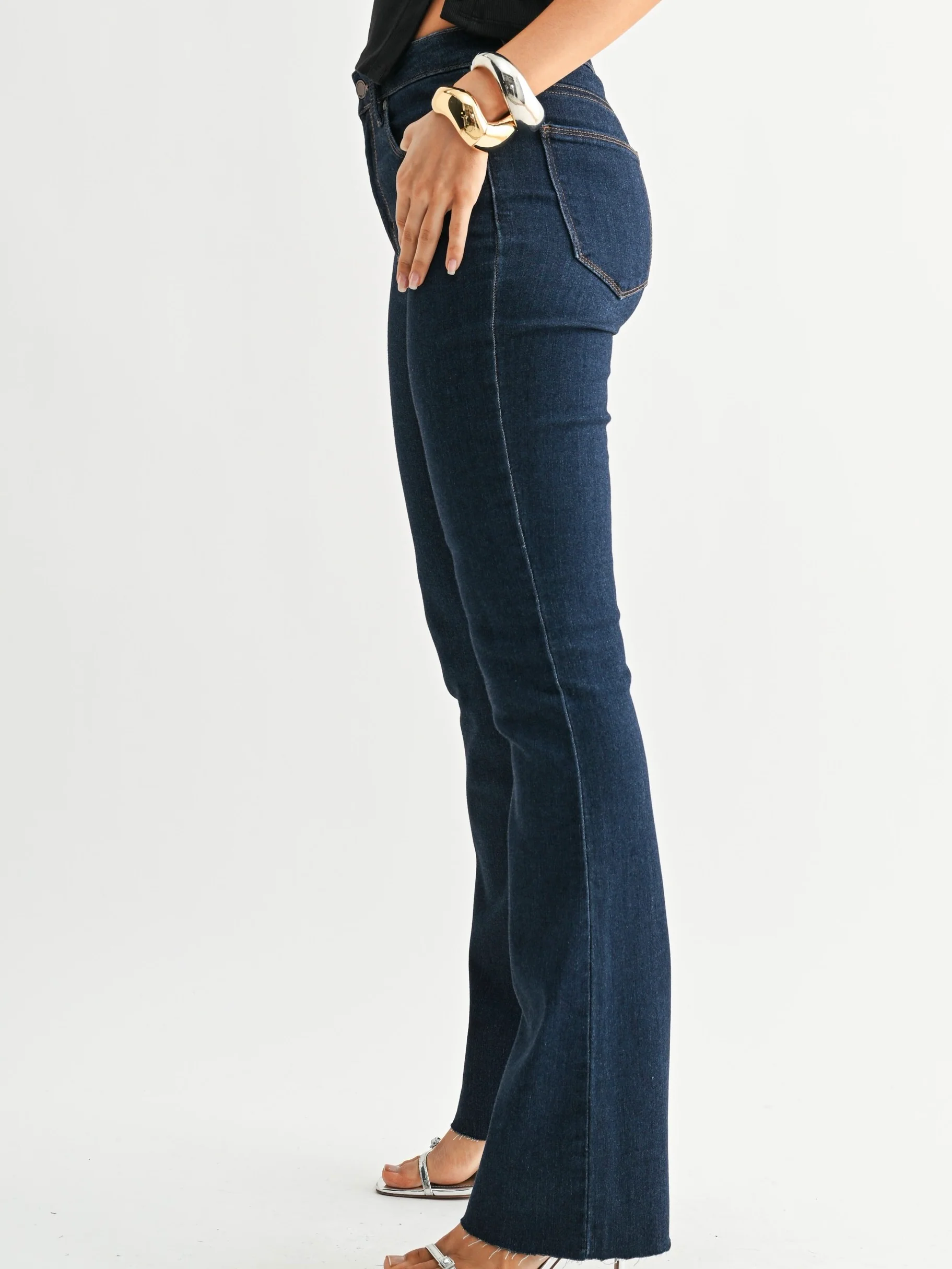 Just Black Denim : Slim Bootcut with Scissor Cut - Image 2