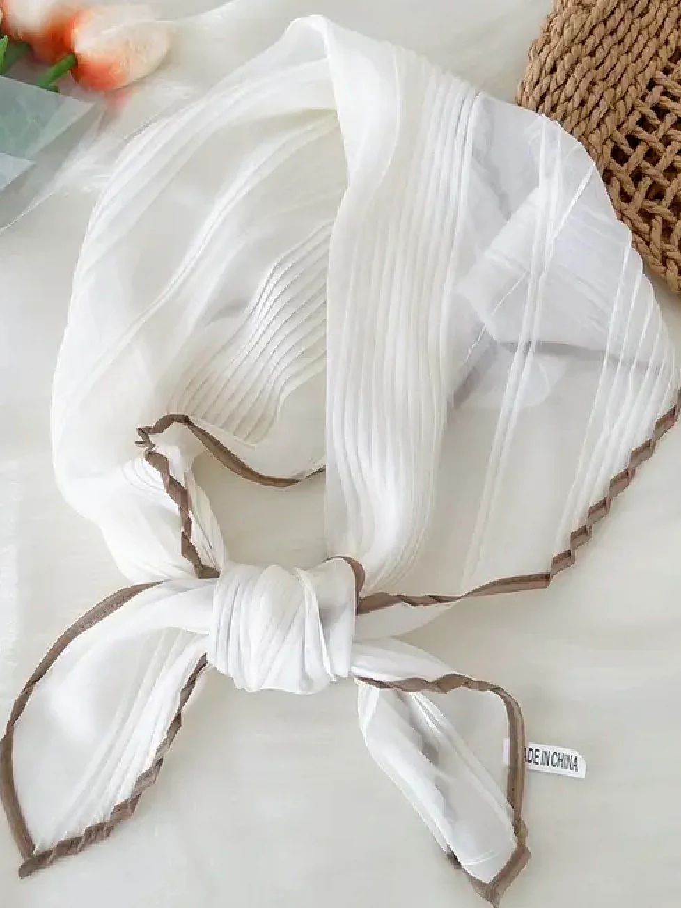 Edged Pleated Scarf - Image 4