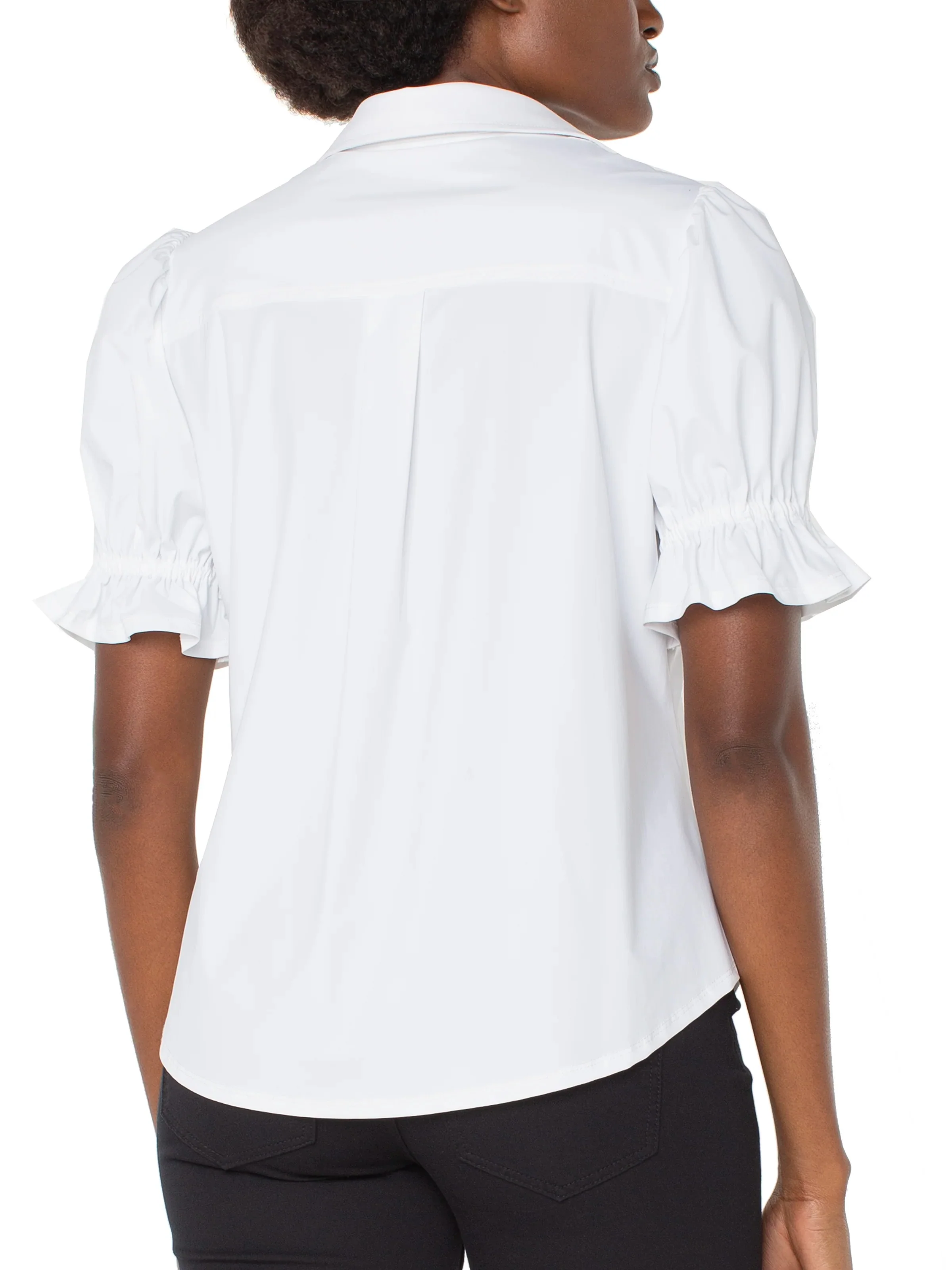 Liverpool Elbow Puff Sleeve Snap Front Shirt - Image 3
