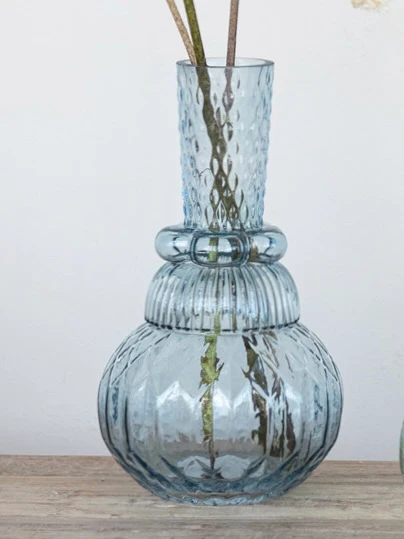 Embossed Glass Vase