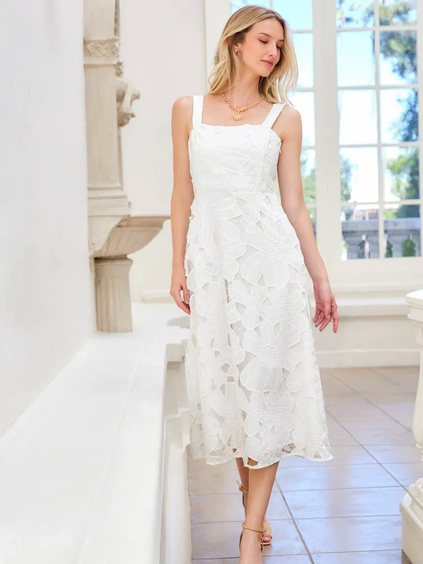 Karen Kane Embroidered Cut Out Sundress