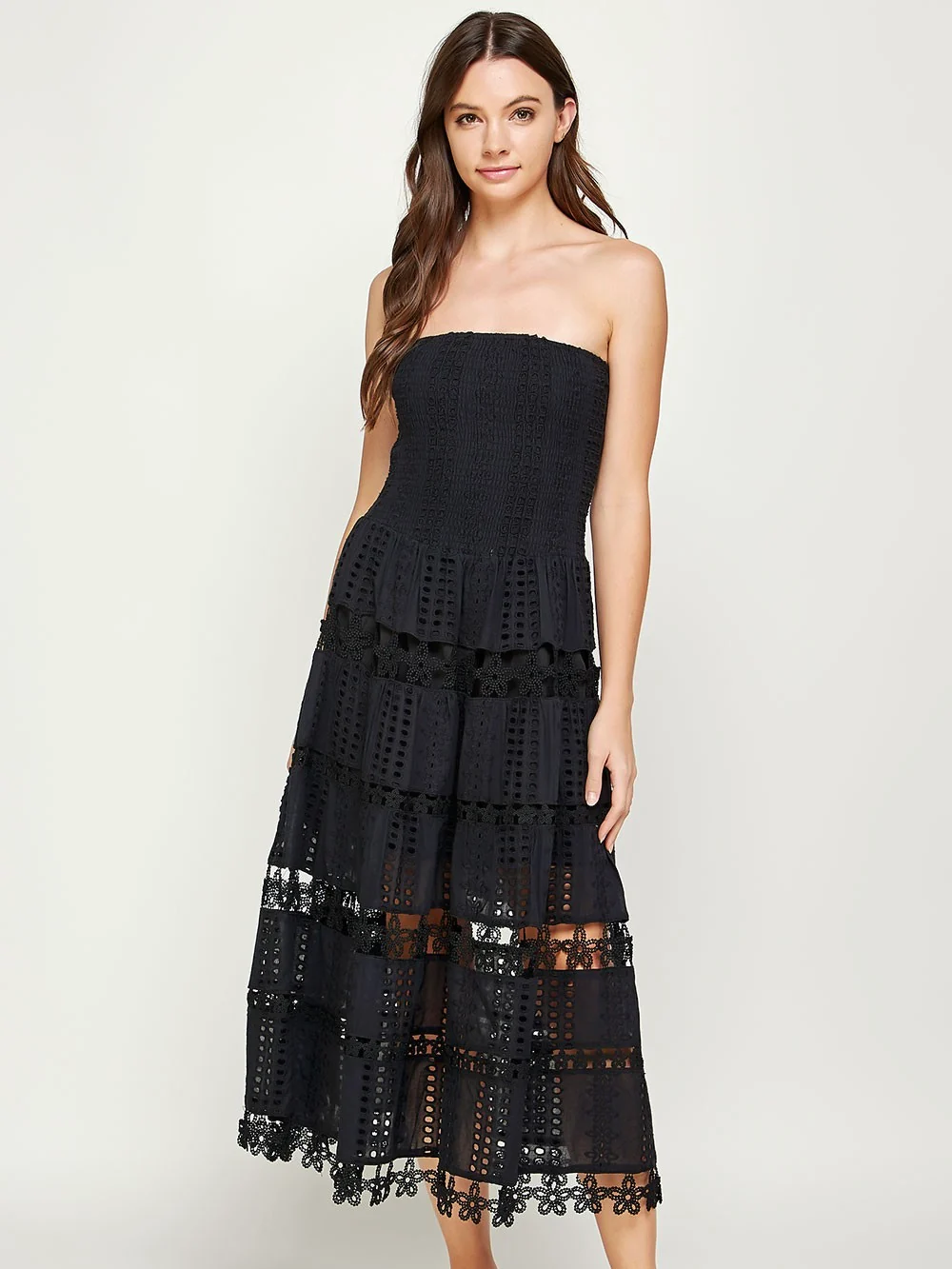 Eyelet Lace Tube Dress - Image 10