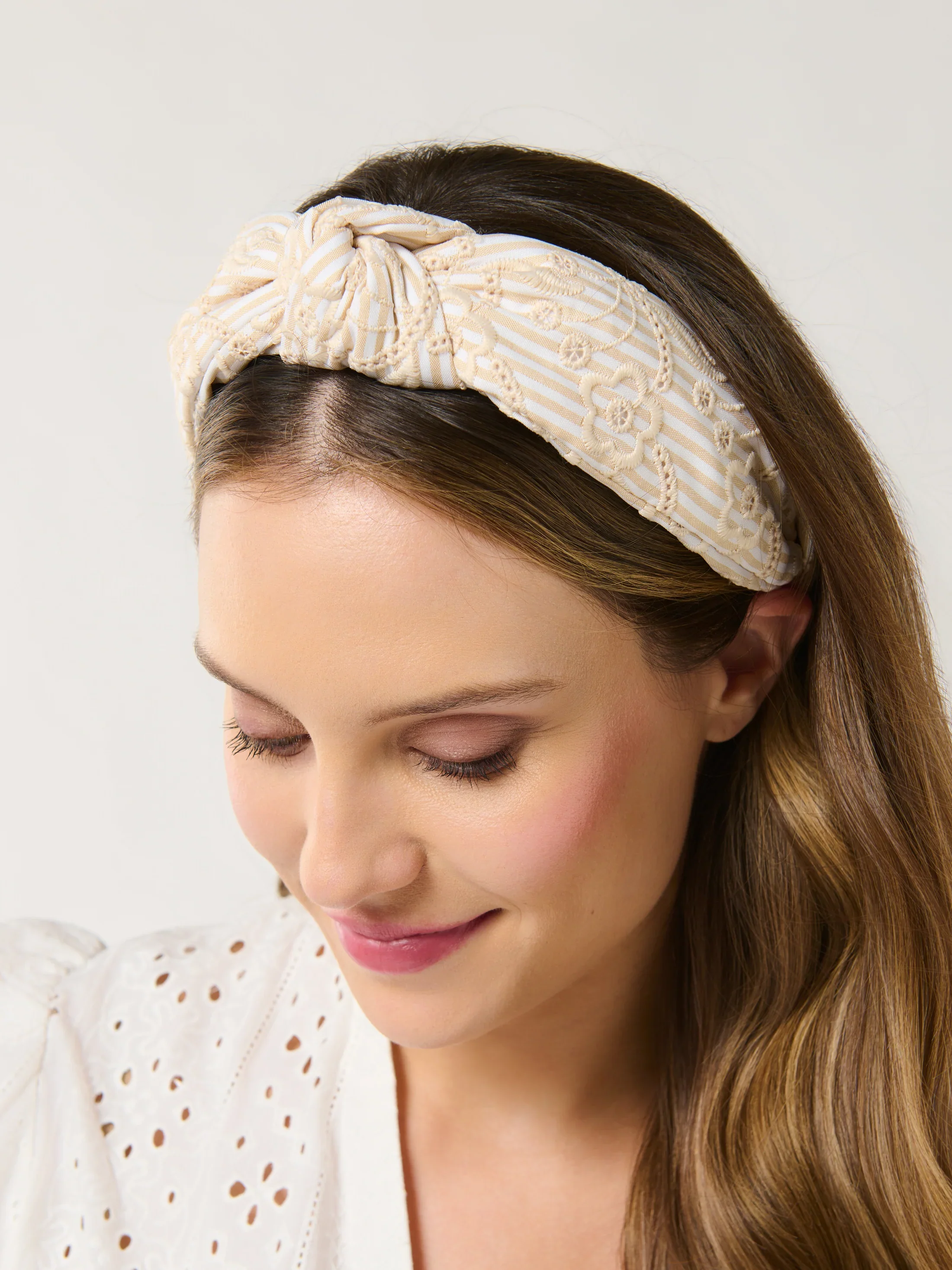 Eyelet Striped Headband