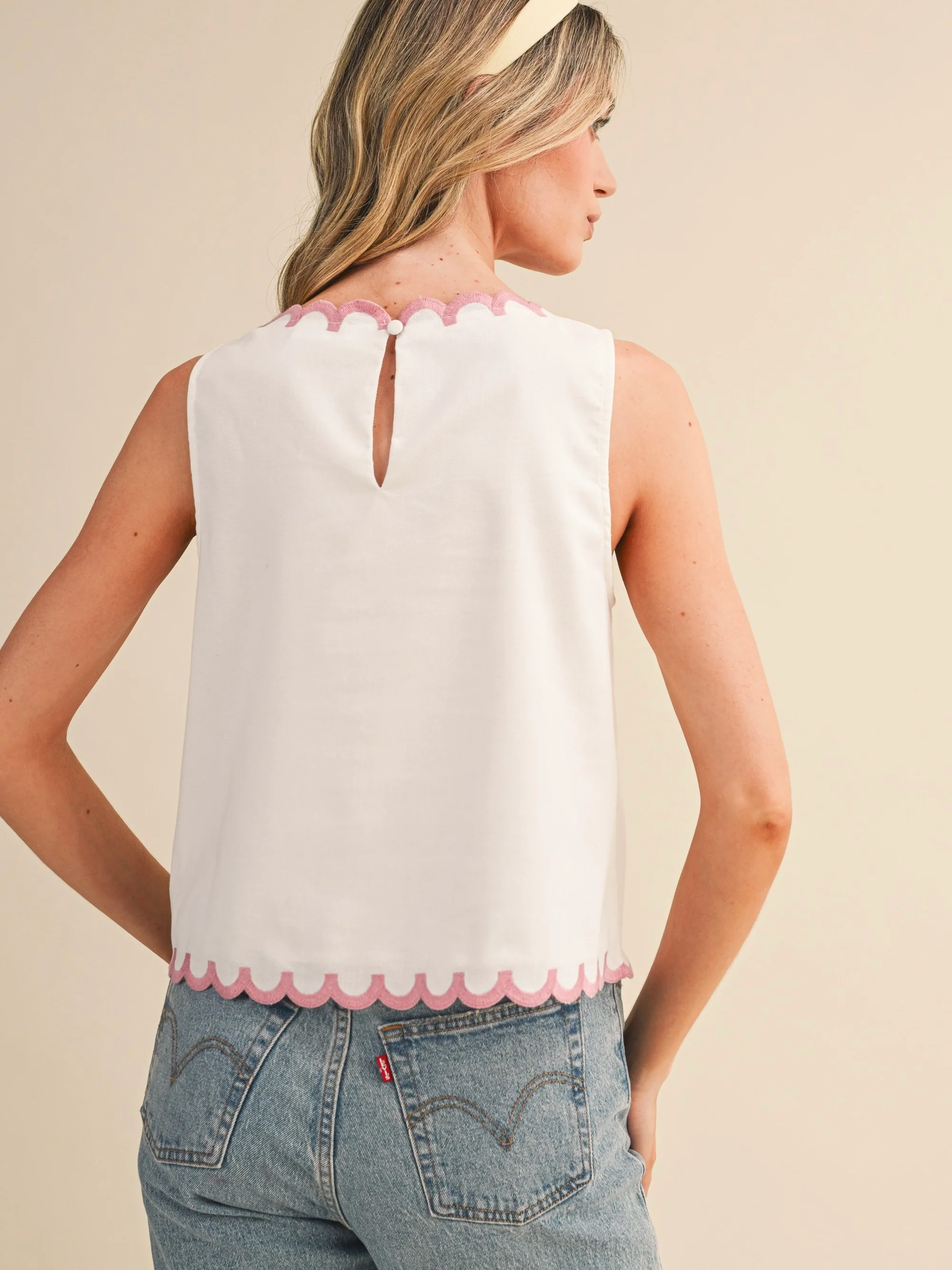 Floral Scallop Tank - Image 3