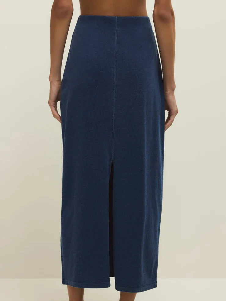 Z Supply Gail Jersey Denim Midi Skirt - Image 3