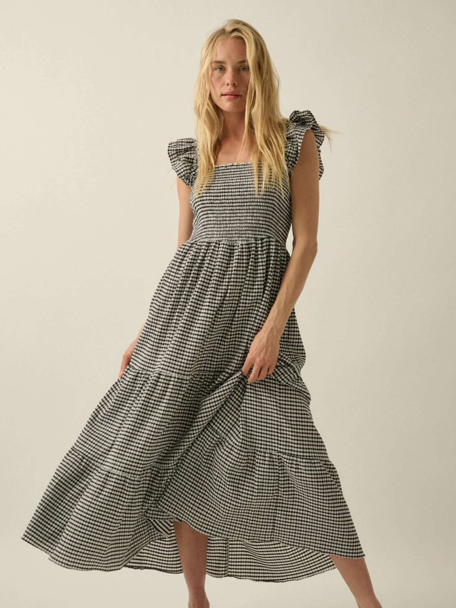 Greta Gingham Midi Dress - Image 2