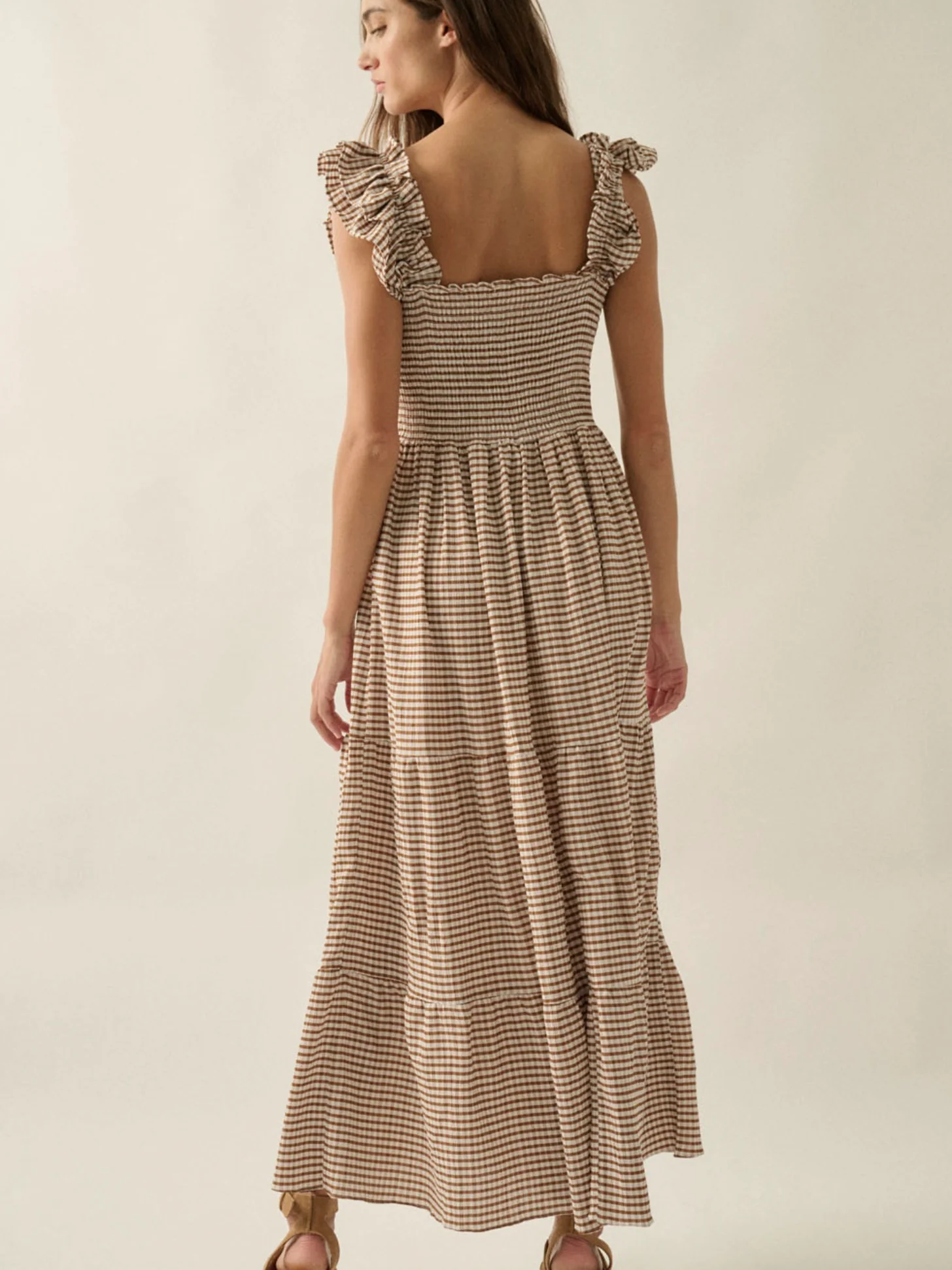 Greta Gingham Midi Dress - Image 3