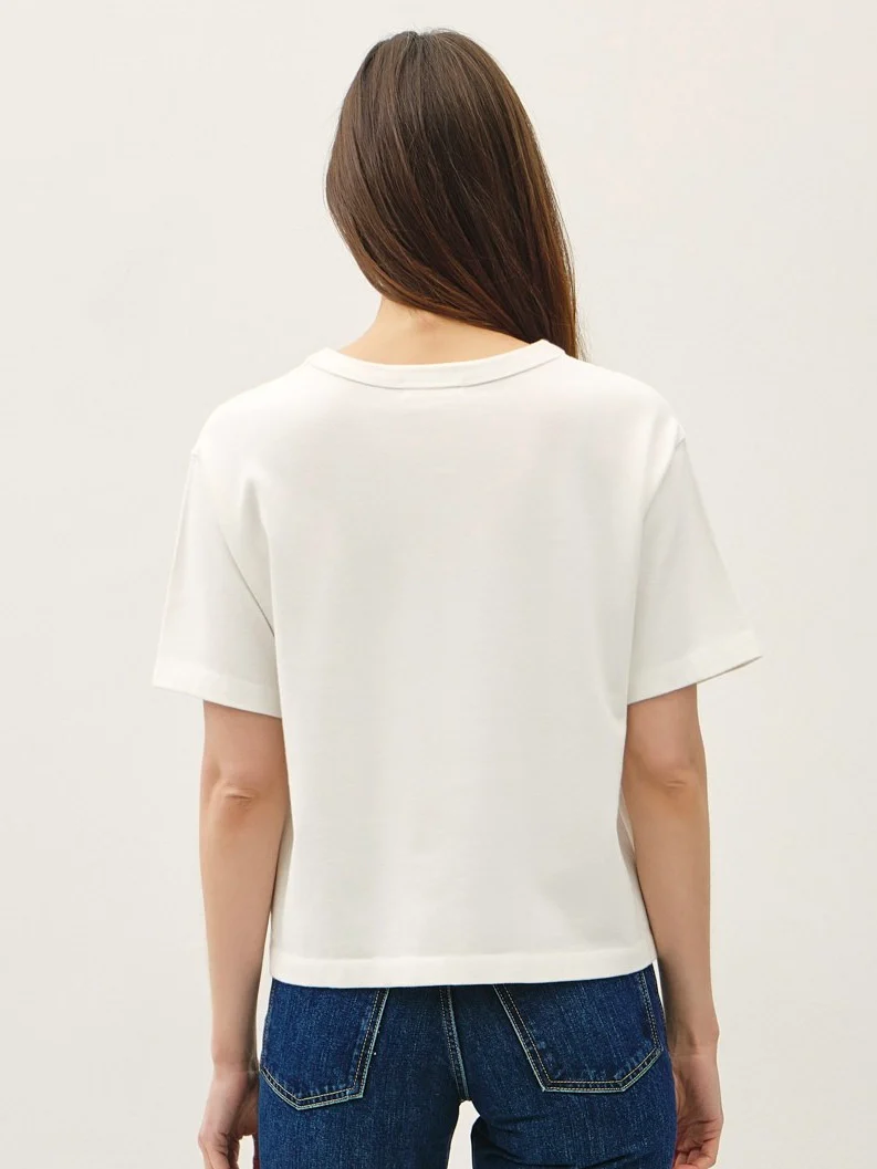 Heavyweight Cotton Terry Boxy Cropped Crew - Image 3