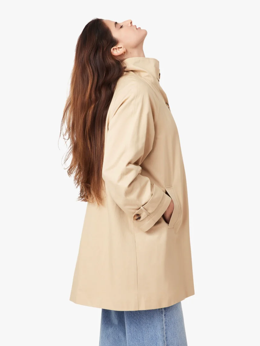 Habitual High Neck Trench Coat - Image 3