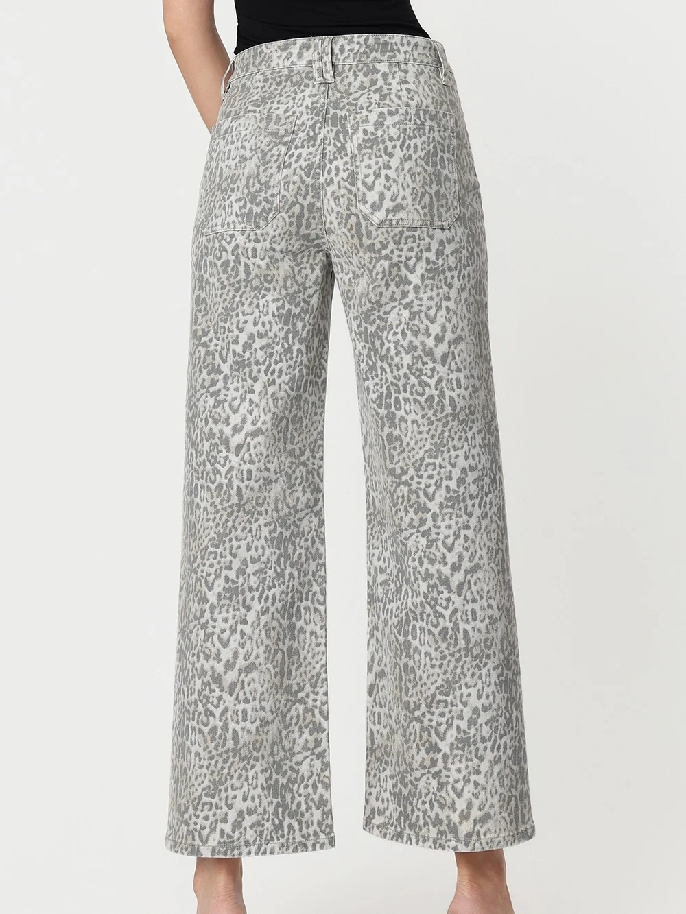Vervet : High Rise Leopard Print Baggy Wide Leg - Image 5
