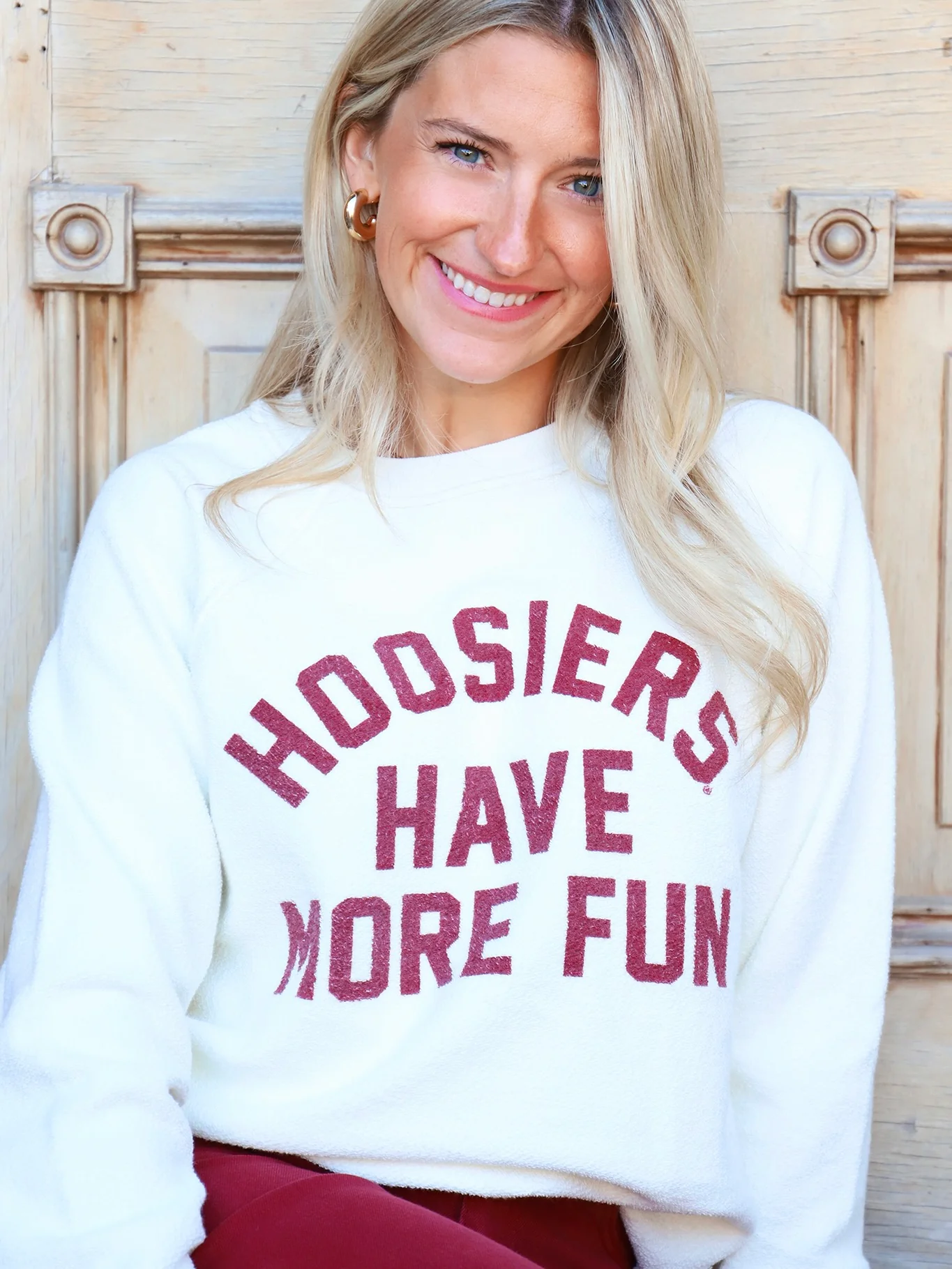 Hoosiers Have More Fun Reverse Terry Slub Crewneck - Image 3