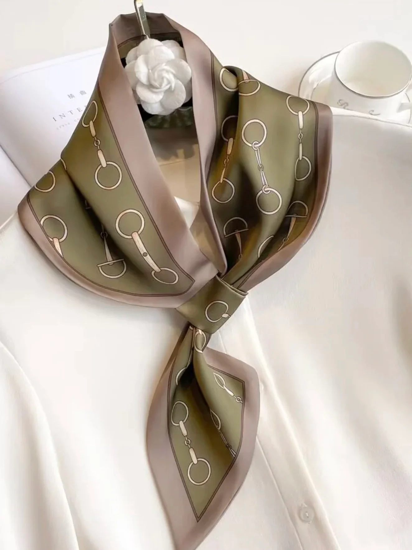 Horsebit Silk Scarf