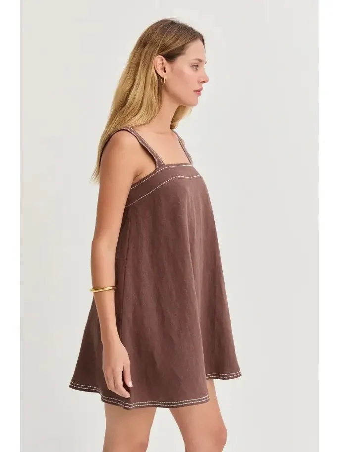 Jael Linen Mini Dress - Image 2