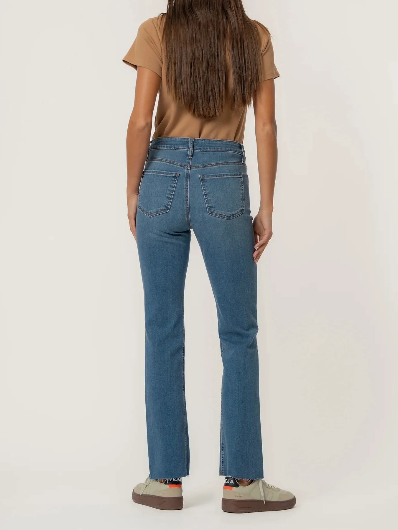 Kut Jeans : Kelly High Rise Fab Ab Kick Flare Inset Leg - Image 3