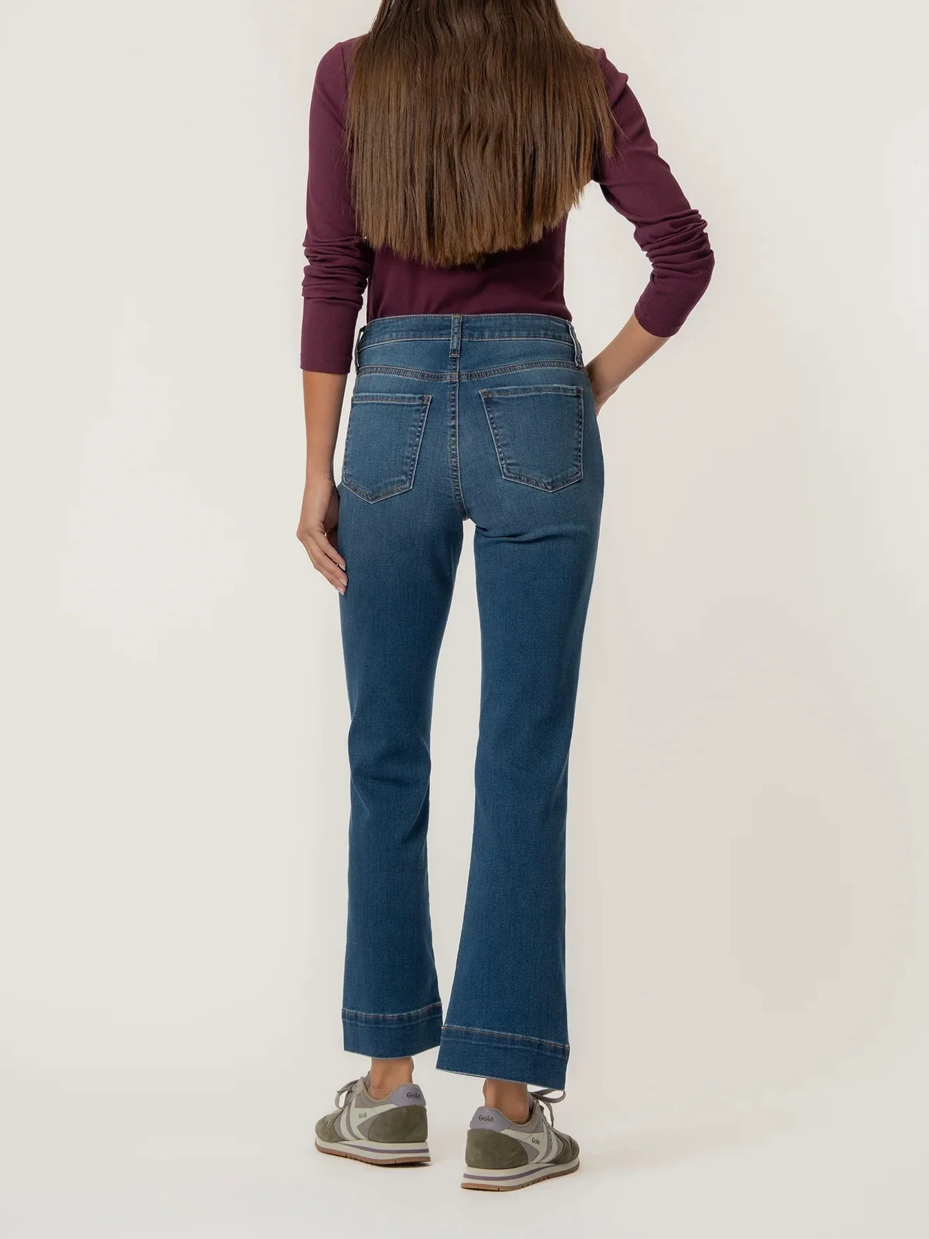 Kut Jeans : Kelsey High Rise Fab Ab Ankle Flare with Wide Hem - Image 3