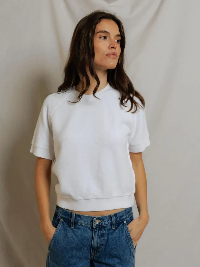 perfectwhitetee Kennedy Core Fleece Short Sleeve Top - Image 2
