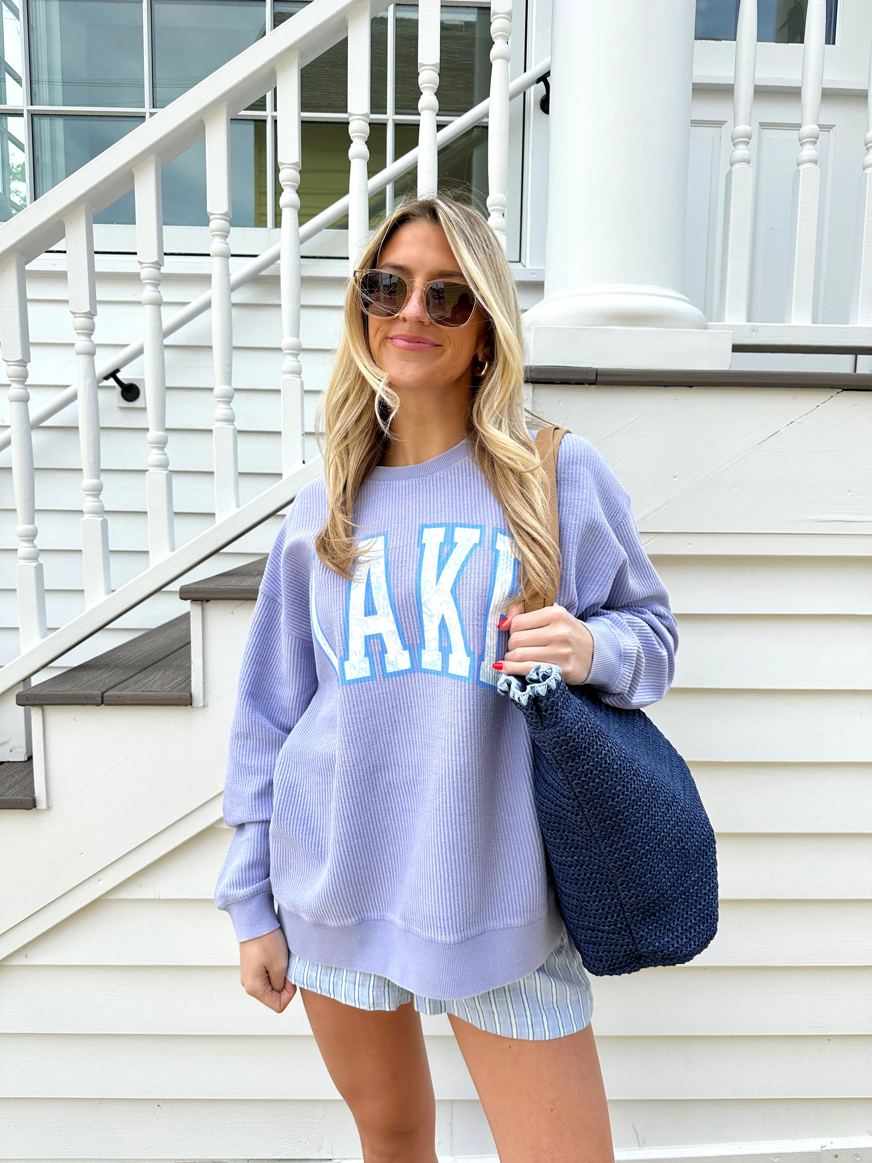 Lake Toile Corded Crew Sweatshirt - Image 2