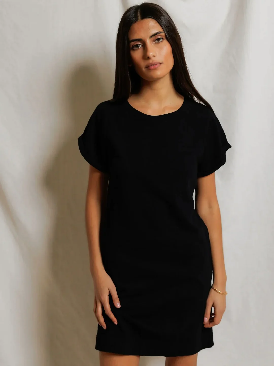 perfectwhitetee Laurie Japanese Jersey Short Sleeve Dress