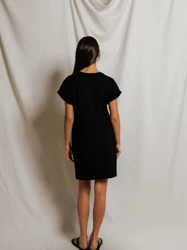 perfectwhitetee Laurie Japanese Jersey Short Sleeve Dress - Image 2